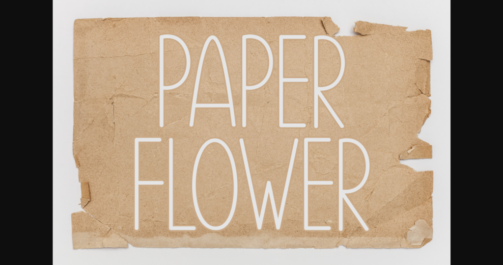Paper Flower Font Poster 3