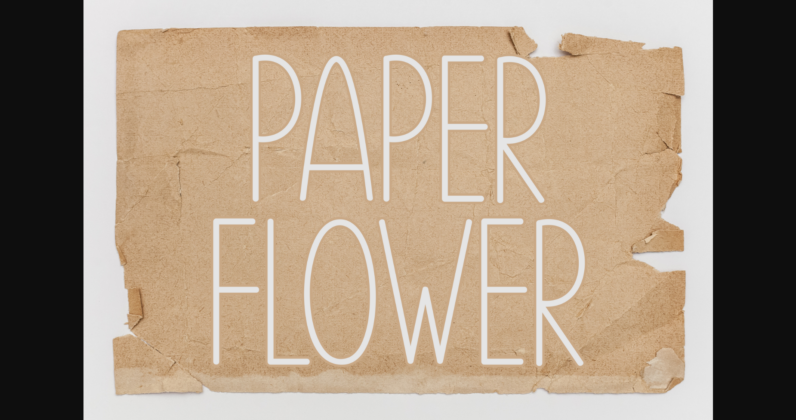 Paper Flower Font Poster 3