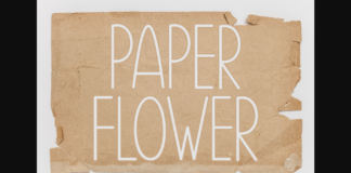 Paper Flower Font Poster 1