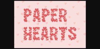 Paper Hearts Font Poster 1