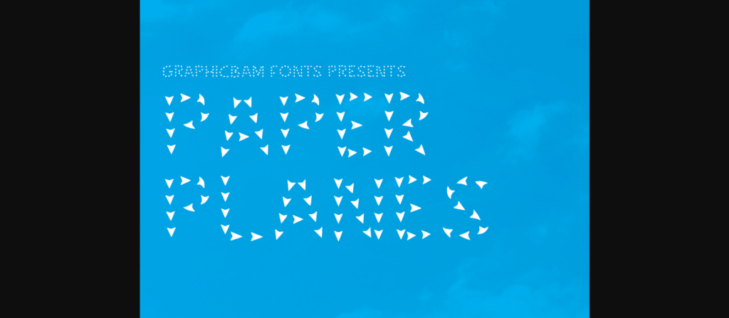 Paper Planes Font Poster 3