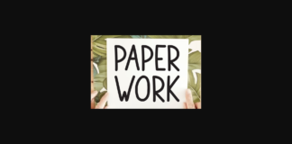 Paper Work Font Poster 1