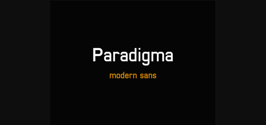 Paradigma Font Poster 1