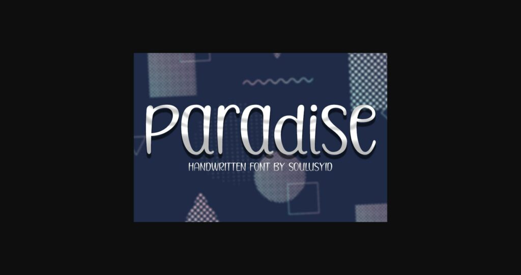 Paradise Font Poster 3