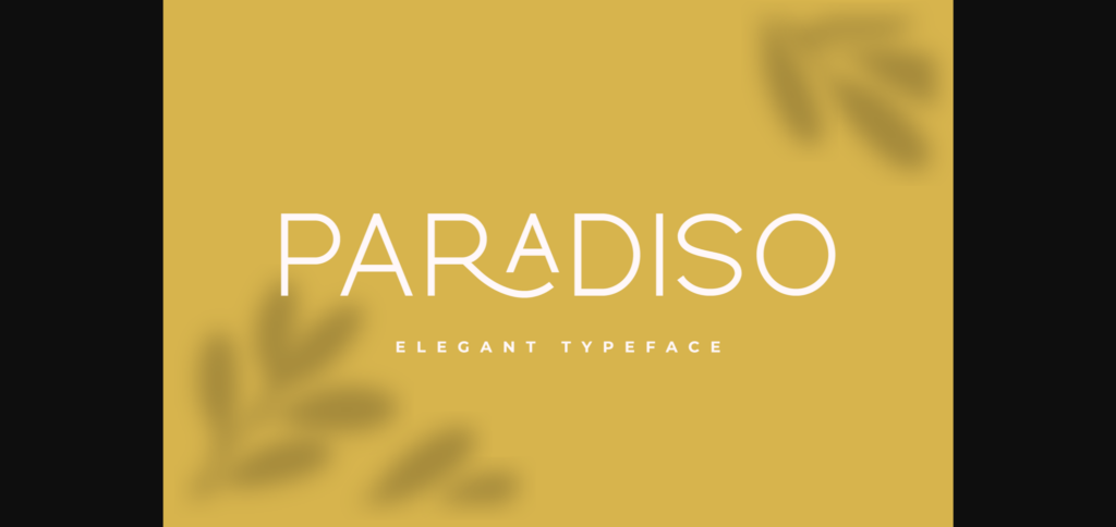 Paradiso Font Poster 4