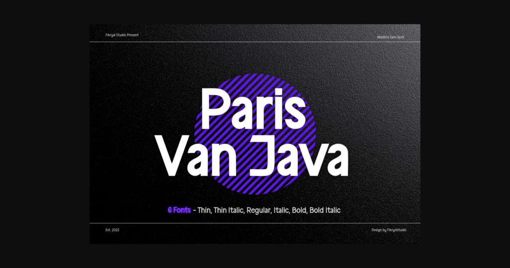 Paris Van Java Family Font Poster 3