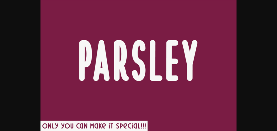 Parsley Font Poster 1