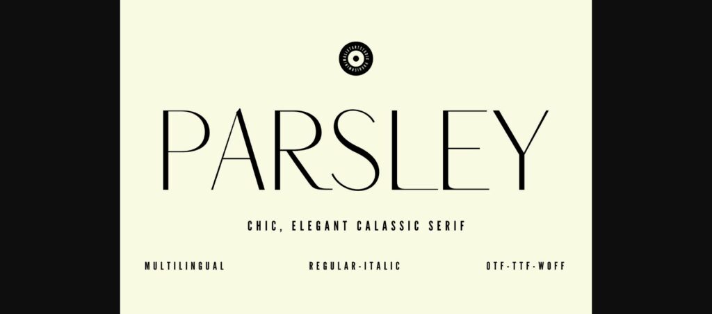 Parsley Font Poster 3