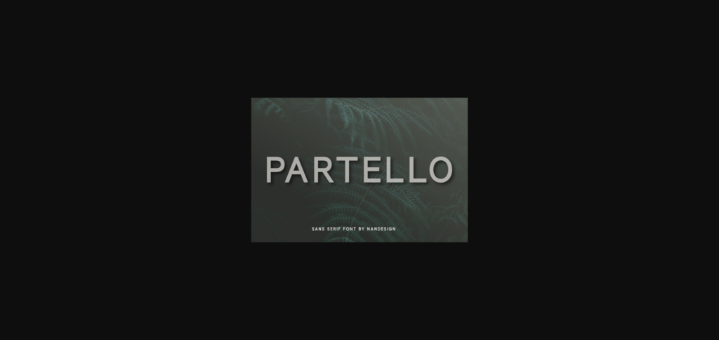 Partello Font Poster 3