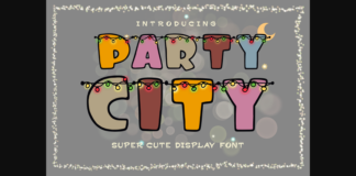 Party City Font Poster 1