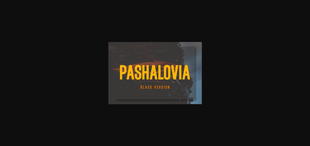 Pashalovia Black Font Poster 3