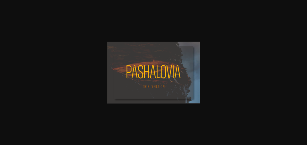 Pashalovia Thin Font Poster 1