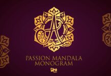 Passion Mandala Monogram Font Poster 1