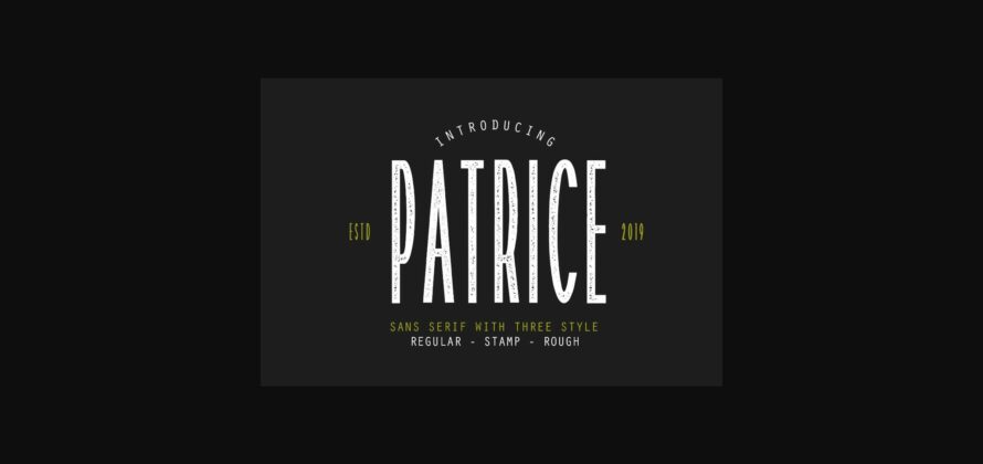 Patrice Font Poster 3