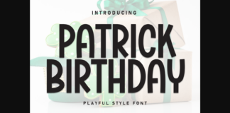 Patrick Birthday Font Poster 1