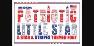 Patriotic Little Star Font Poster 1