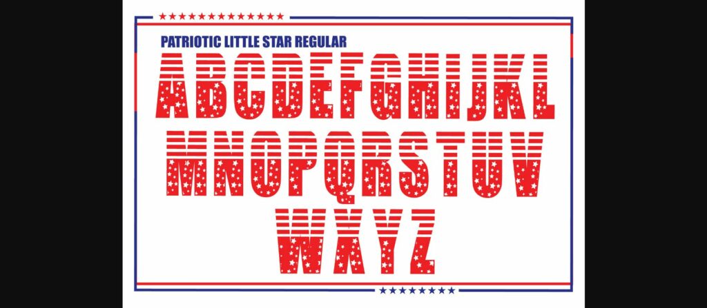 Patriotic Little Star Font Poster 4