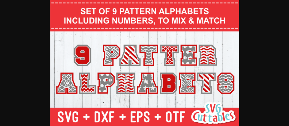 Pattern Alphabet Font Poster 3