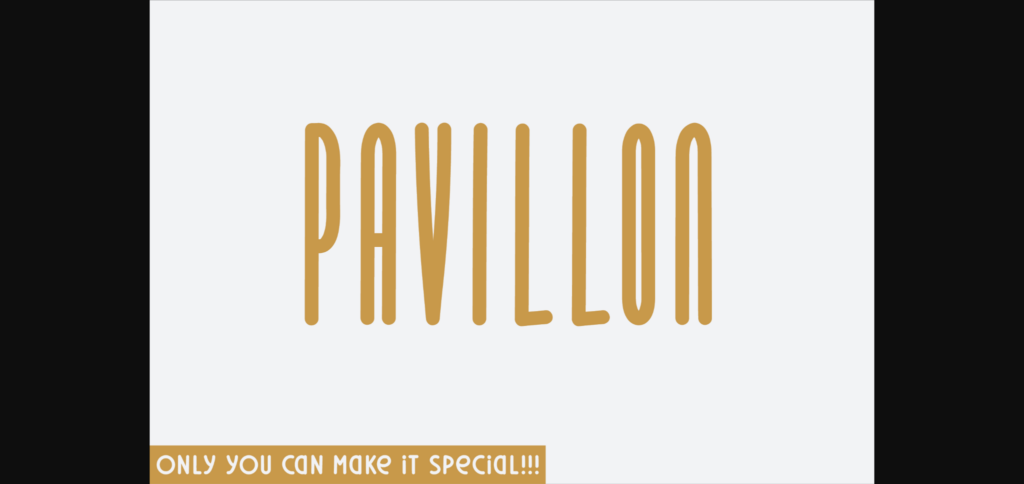 Pavillon Font Poster 1