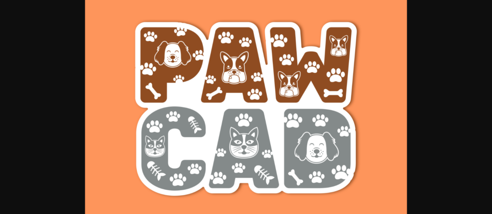 Paw Cad Font Poster 3