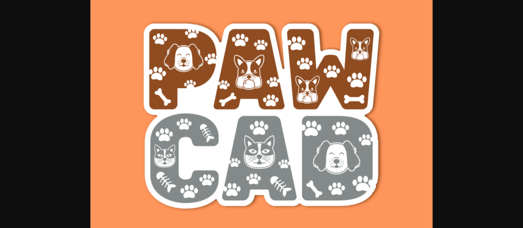 Paw Cad Font Poster 1