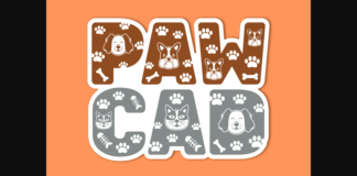 Paw Cad Font Poster 1