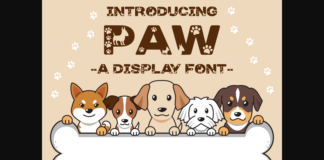 Paw Font Poster 1