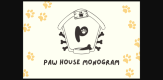 Paw House Monogram Font Poster 1