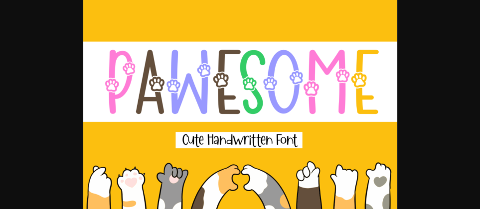 Pawesome Font Poster 3