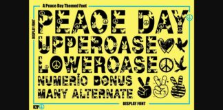 Peace Day Font Poster 1