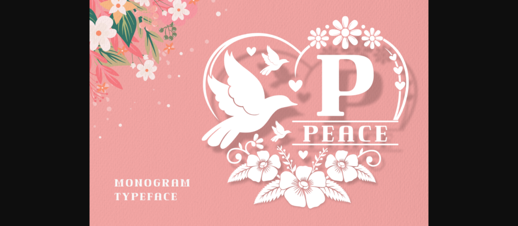 Peace Monogram Font Poster 3