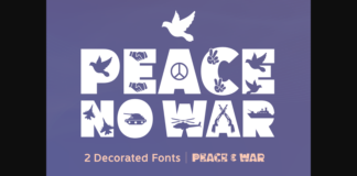 Peace No War Font Poster 1