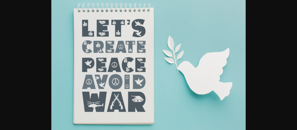 Peace No War Font Poster 5