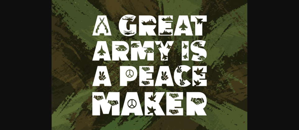 Peace No War Font Poster 6