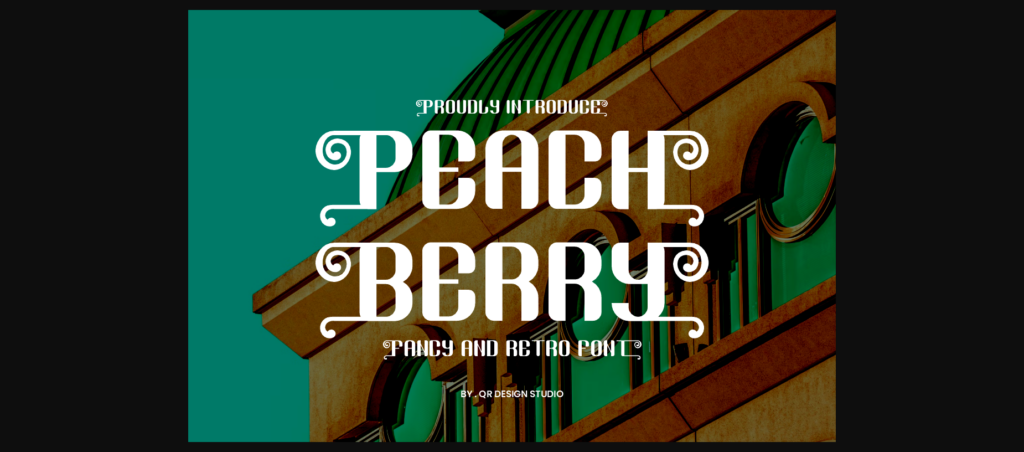 Peach Berry Font Poster 1