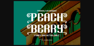 Peach Berry Font Poster 1