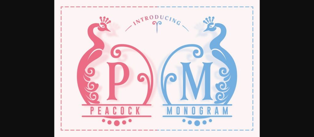 Peacock Font Poster 3