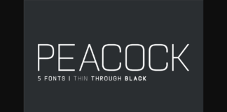 Peacock Font Poster 1