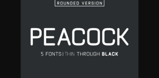 Peacock Font Poster 1