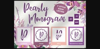 Pearly Monogram Font Poster 1