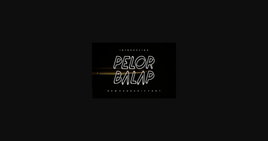 Pelor Balap Font Poster 3