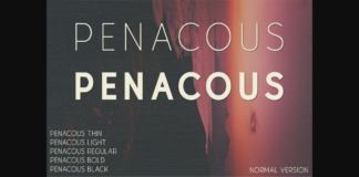 Penacous Font Poster 1