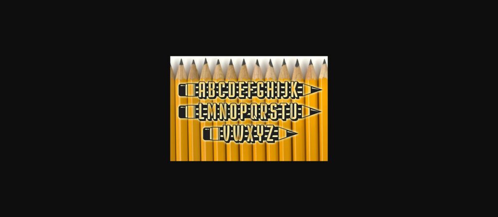 Pencil Font Poster 4