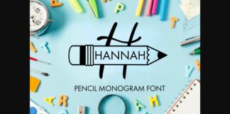 Pencil Monogram Font Poster 1