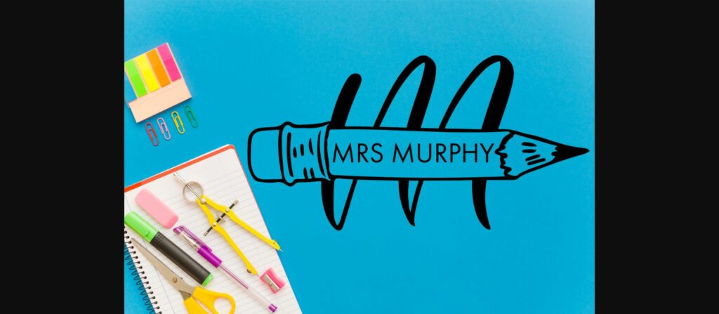 Pencil Monogram Font Poster 5