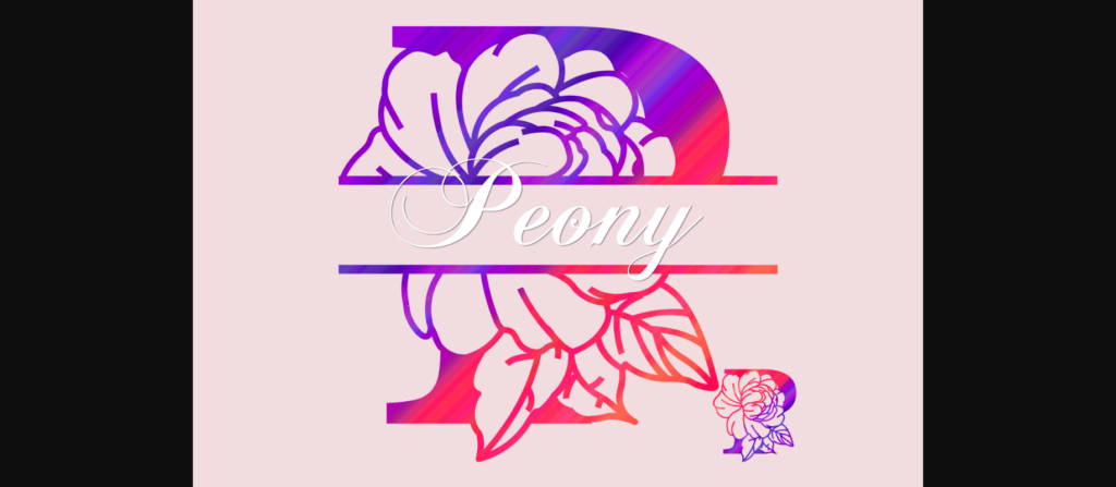 Peony Split Font Poster 3