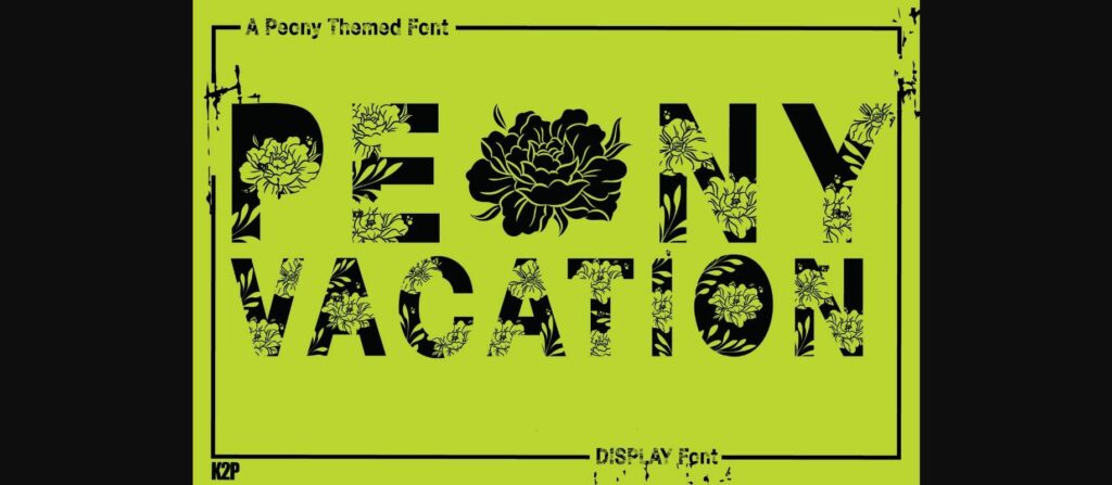 Peony Vacation Font Poster 1