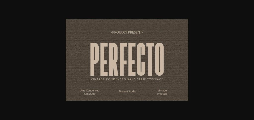 Perfecto Font Poster 3