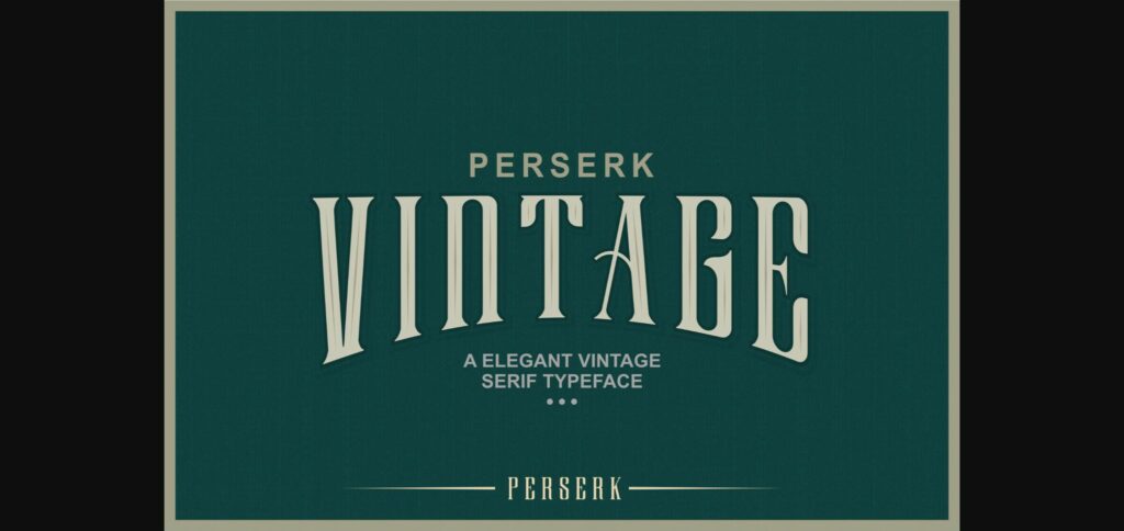 Perserk Font Poster 2