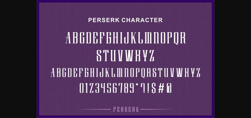 Perserk Font Poster 8